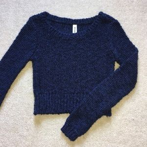 Navy Cropped Sweater (Bethany Mota Aeropostale)